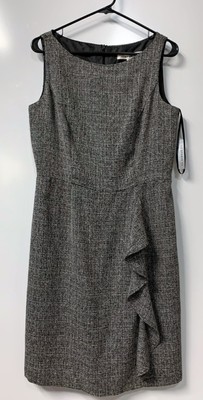 AA Studio Grey Dress with Ruffle Skirt Size 10 Misses ,   New with Tag