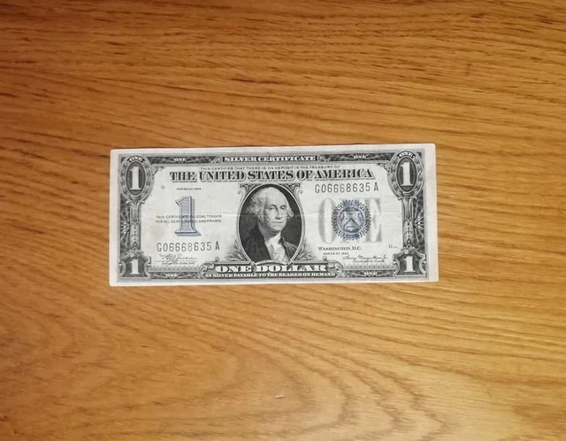 Usa  $1 One Dollar 1934 Funnyback Silver Certificate Guter Zustand!!!