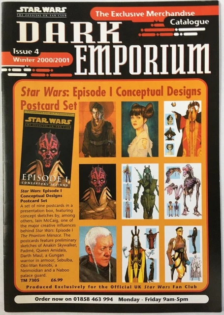 Star Wars UK Fan Club Dark Emporium Issue 4 Winter 2000/1 8pp A5 Catalogue +Lflt
