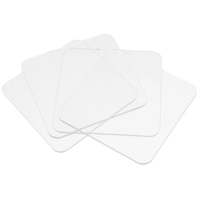 6 Pcs DIY Dolls Base Square Action Figure Display Stand Figures Acrylic Sheet