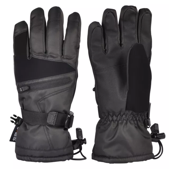 Men's Thinsulate 3M Water Resistant Waterproof Winter Snow Ski Gloves SIZE L