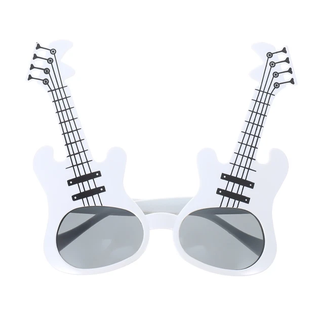 Patrón de guitarra gafas de sol disfraz de cumpleaños gafas de sol accesorios fotográficos de cumpleaños