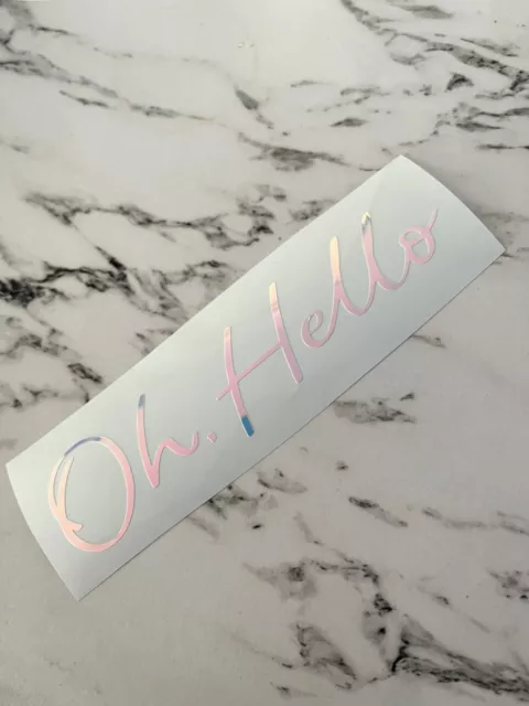 Oh Hello  Letterbox  vinyl decal sticker