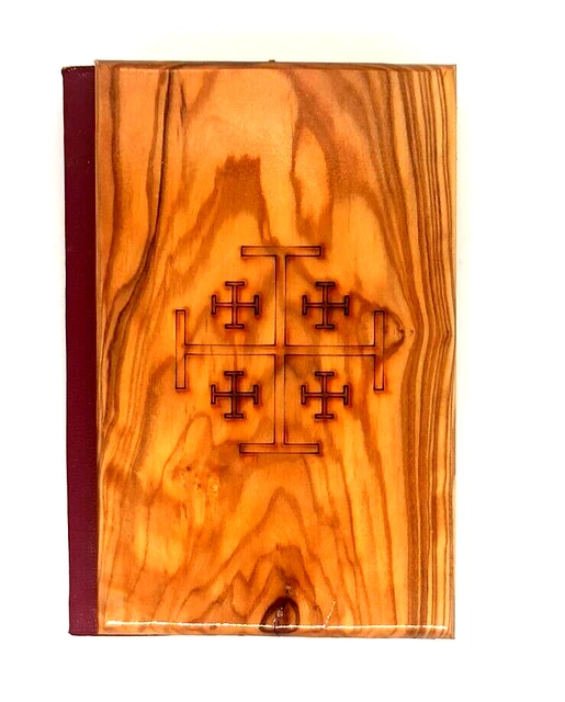 HOLY BIBLE NEW James King Edition Version Olive Wood Cover Red Holy