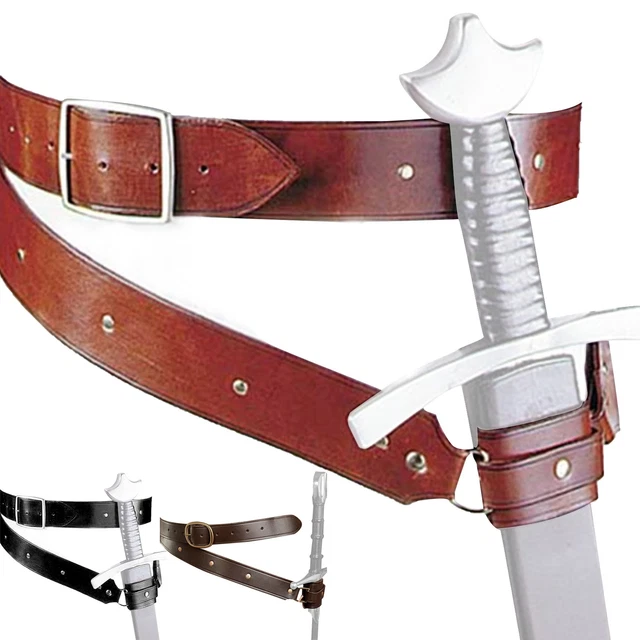 LEATHER MEDIEVAL SWORD Frog Belt Hanger Rapier Renaissance Knight