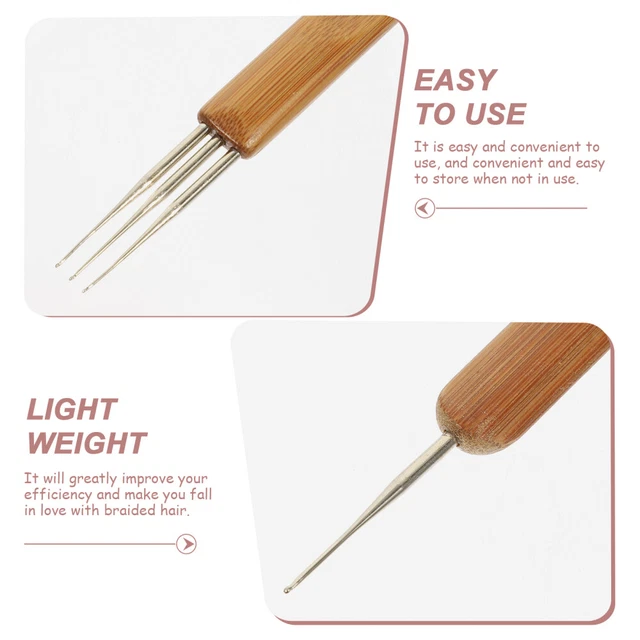 Crochet Hook Lock Dreadlock Crochet Kit Hair Braiding Tools Weave 2