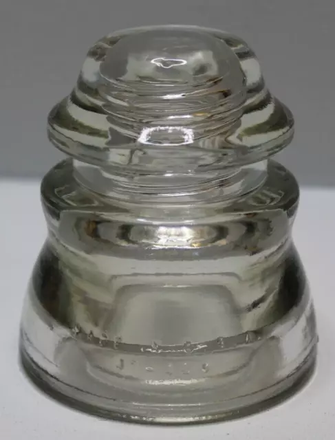 Hemingray Pale Clear Glass Wire Insulator 45 Made in USA NO CHIP'S OR CRACK'S