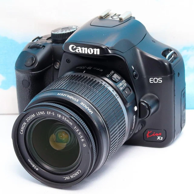 CANON EOS KISS X2 Digital SLR Camera with EF-S 18-55mm Lens Great