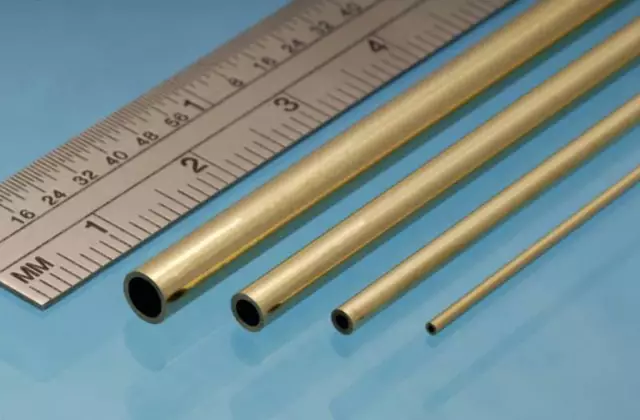 Albion Alloys Brass Micro Tube Round 0.8 mm OD x 0.6 mm Pack of 3 MBT08