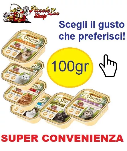 Mister Stuzzy Cat vaschette da 100gr cibo umido per gatti diversi gusti a scelta