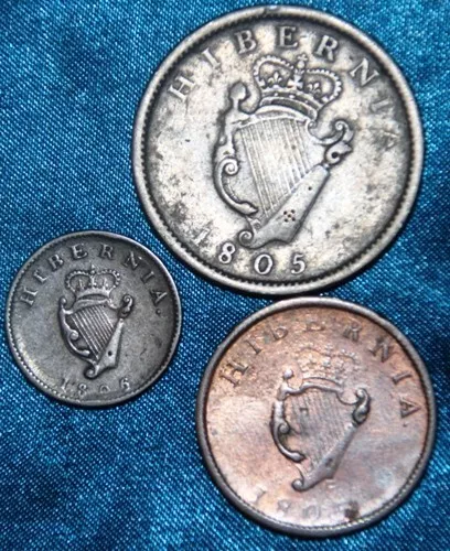 IRELAND - 3 x Coin Mix  (George III) 3