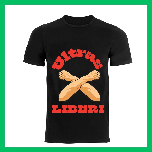 Maglia Maglietta t-shirt t shirt da uomo ULTRAS LIBERI per tifosi stadio tifoso