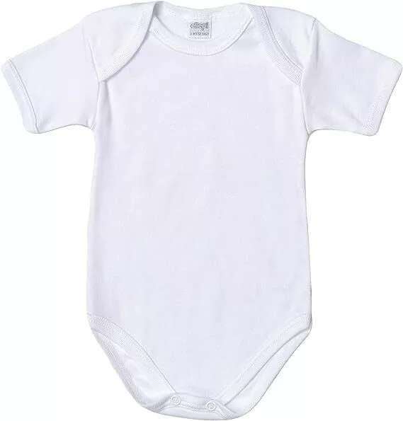 Body Manches Courtes De Nouveau-Né Nouveau Née Coton Lumière Ellepi AF802 Blanc