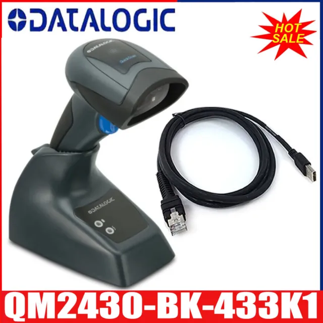 Datalogic QuickScan QM2430-BK-433K1 2D-Funk-USB-Barcodescanner-Kit mit Sockel