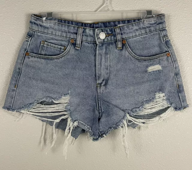 Blank NYC Womens Size 25 The Barrow Vintage High Rise Short Distressed