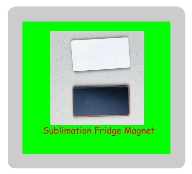 12 x Blank Sublimation Fridge Magnet MDF Rectangle 8.5cm x 5.5cm