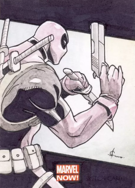 2013 Marvel Now TRADING CARD (NOT COMIC) Sketch Sanchez Deadpool 2013 Marvel Now TRADING CARD (NOT COMIC) Sketch Sanchez Deadpool