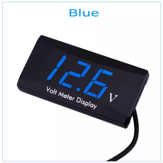 12V Digital LED Display Voltmeter Voltage Gauge Panel Meter For Car Motorcycle