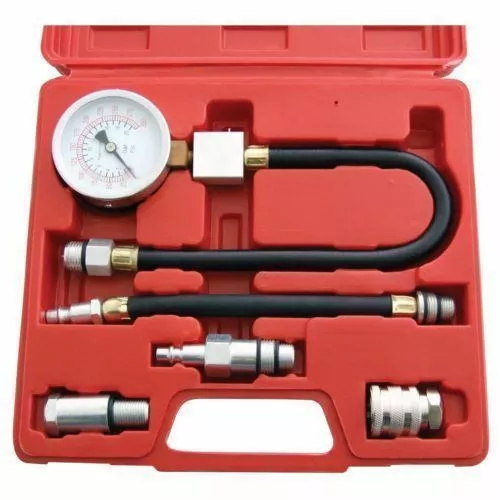 Petrol Engine Automotive Compression Tester Gauge Kit Scale Diagnostic Test 6158