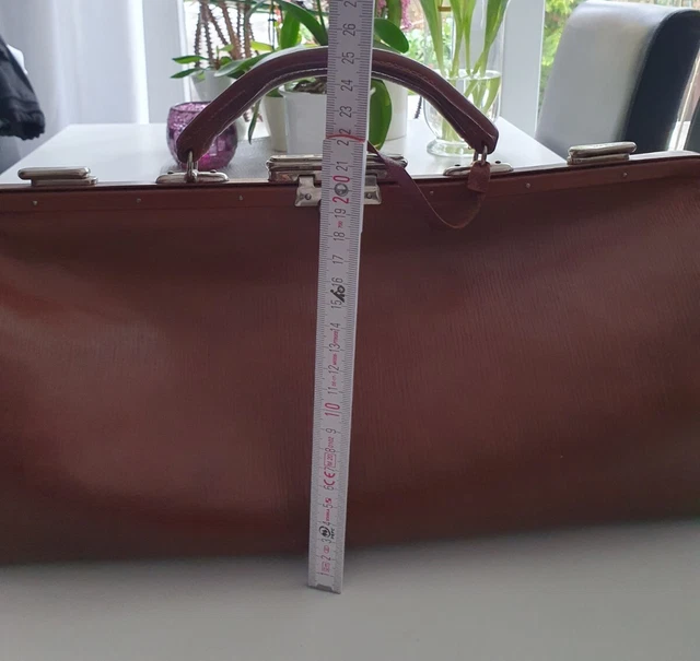 Alte Hebammentasche * Arzttasche * Leder * Guter Zustand 6