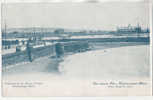 Postcard c1920 - Somerset, Weston-super-Mare, The Grand Pier From Madeira Cove
