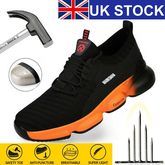 STEEL TOE CAP Work Safety Trainers Mens Womens Boot Shoes Lightweight ...