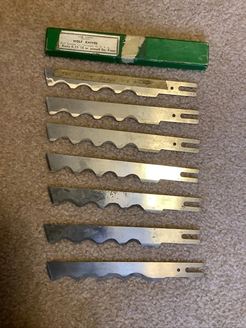 GENUINE WOLF MACHINE CO. KNIVES 5” HIGH SPEED CUTTING MACHINE Knife Blades Lot