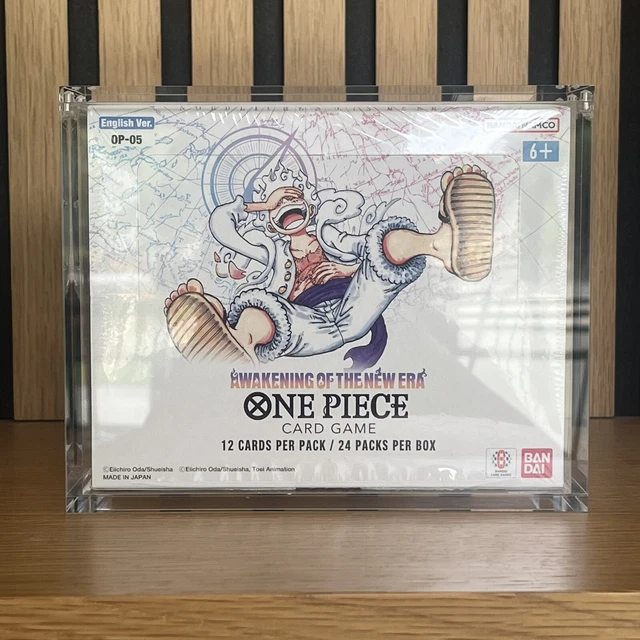 One Piece Booster Box One Piece TCG OP-05 Booster Display Box Acrylic Case  - English, Awakening Of The New Era One Piece TCG OP-05 Booster Box