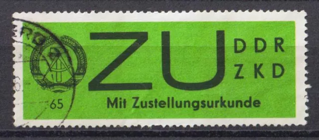 DDR-Vertrauliche Dienstsache Nr. 2x, 65 Pfg. grün, gestempelt, Michel 22,--