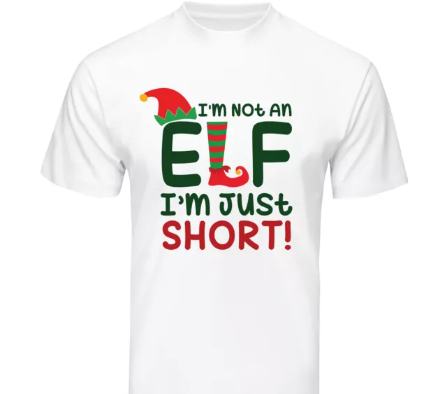 Christmas T-Shirt Mens Adults Im Not An Elf Tshirt Funny Xmas Santa Novelty Gift