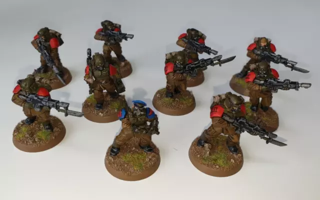 Warhammer 40k Cadian Squad with Forge World respirator set Imperial Guard/Astra