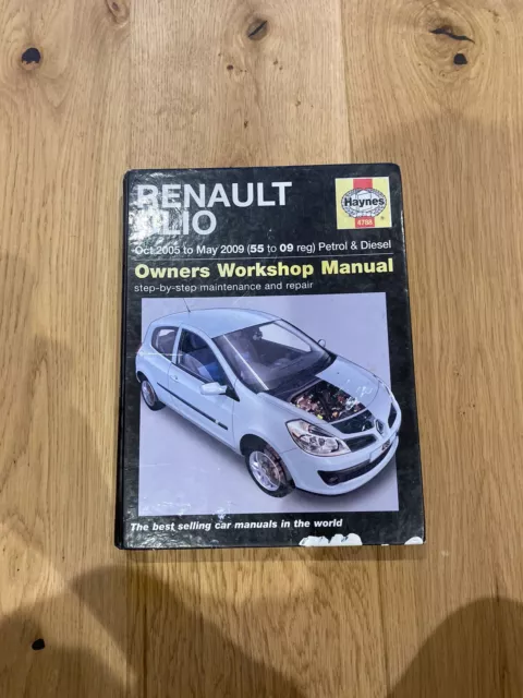 Haynes Owners Workshop Manual Renault Clio 2005 to 2009 Petrol and Diesel