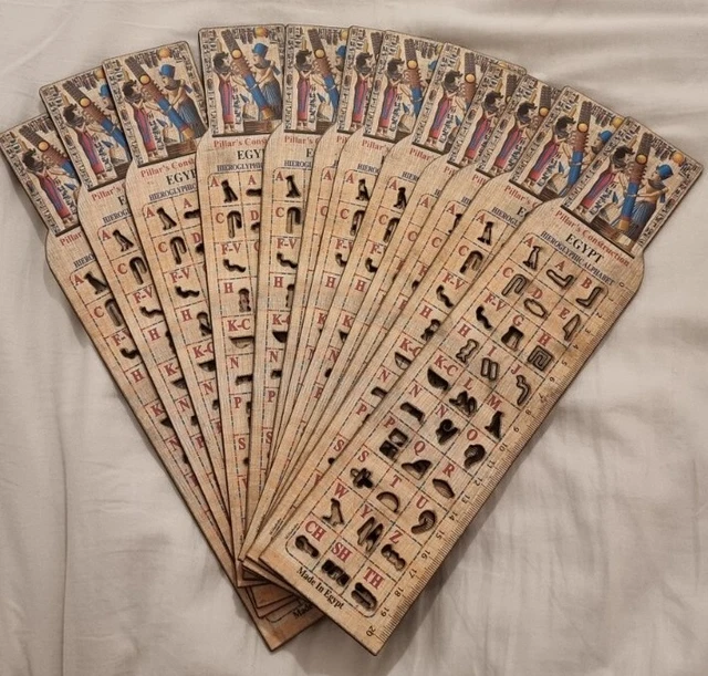 ANCIENT EGYPTIAN HIEROGLYPHIC Alphabet Ruler 20cm Great For Schools New ...