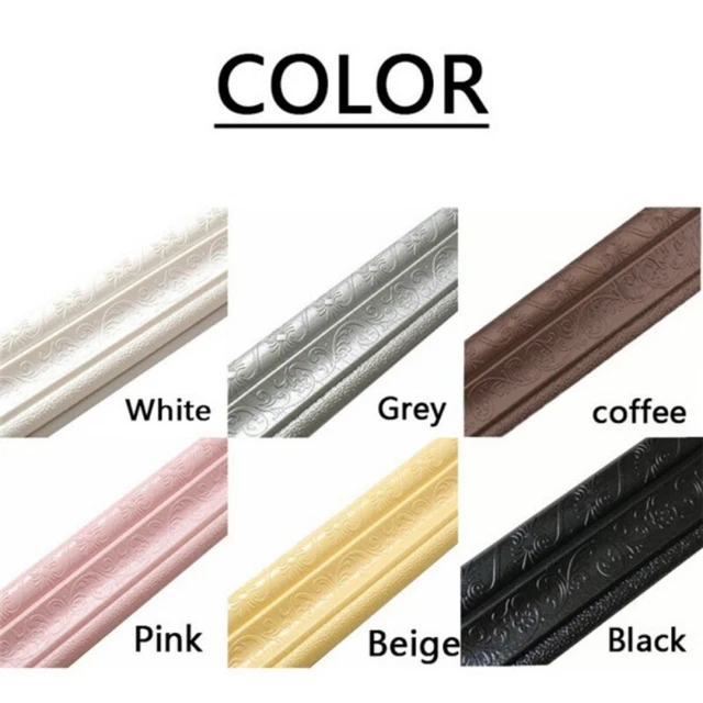 3D WALL MOLDING Skirting Line Mural Border Sticker Home Selfadhesive