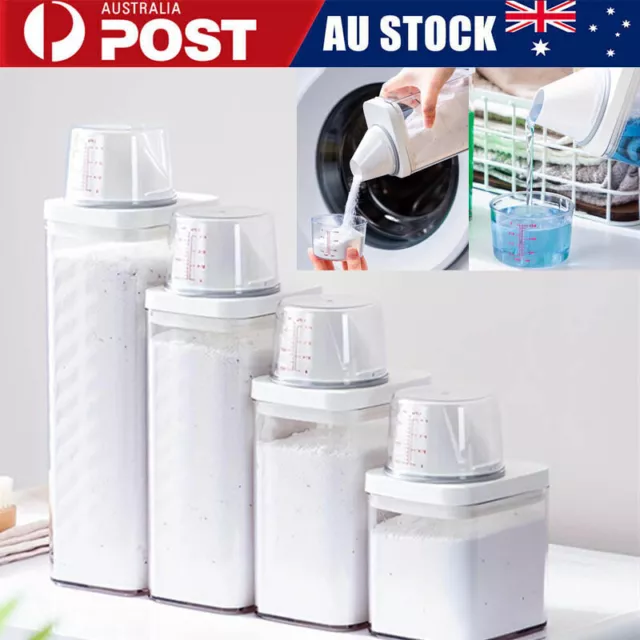Airtight Laundry Detergent Powder Storage Box Clear Washing Powder