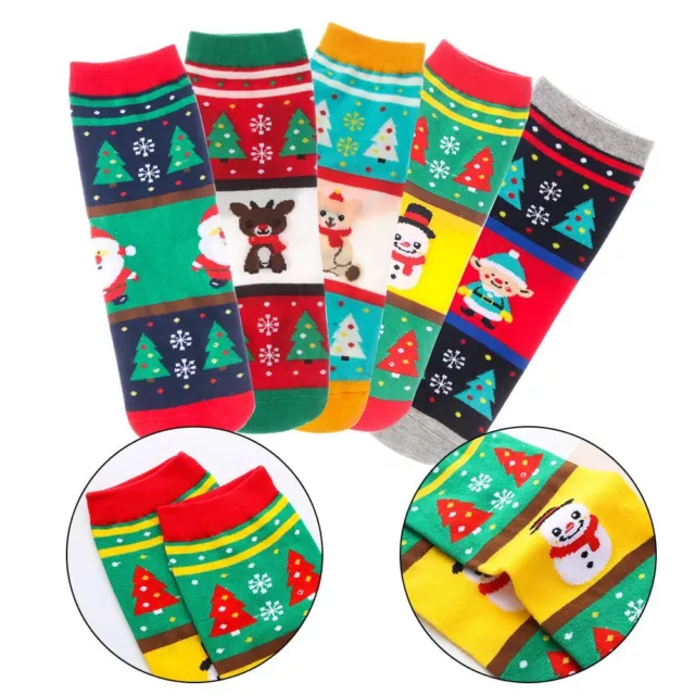 Comfortable Warm Winter Christmas Socks Cotton sox Santa Claus Elk Stockings