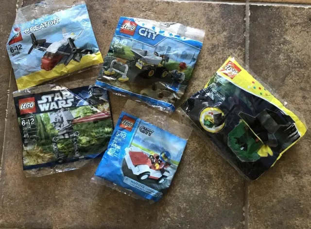 Lot Of 5 LEGO Polybags, Star Wars City Creator  Halloween Party Favors
