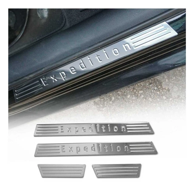 Seuils De Porte Gravés Alfa Romeo - Inox, Universels, Avec Logo Rouge (paire)