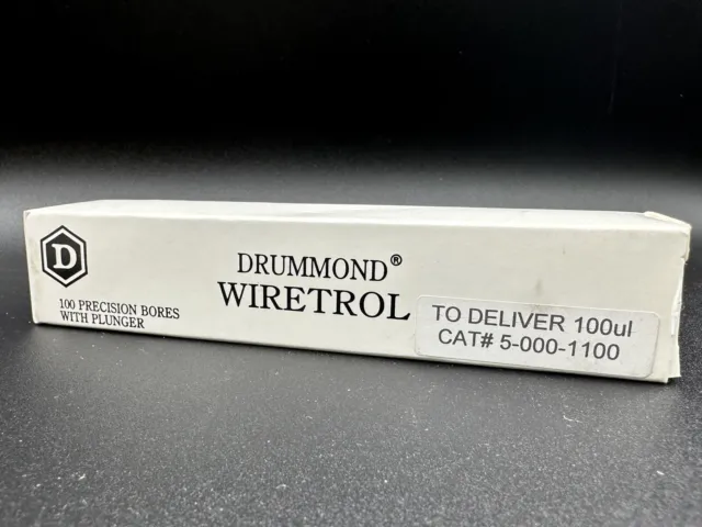 DRUMMOND Wiretrol I  100μL Glass Bores Plunger Capillary Micropipettes (100/Pk)