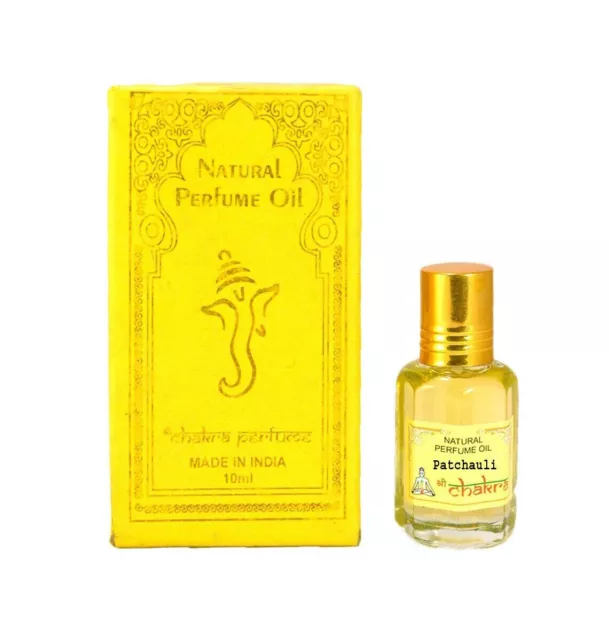 Shree Chakra Natural Perfume Oil Patchouli Long Lasting Unisex Fragrance 10 ML