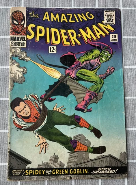 The Amazing Spider-Man #39 Green Goblin Identity Revealed! Fine, 1966, Romita