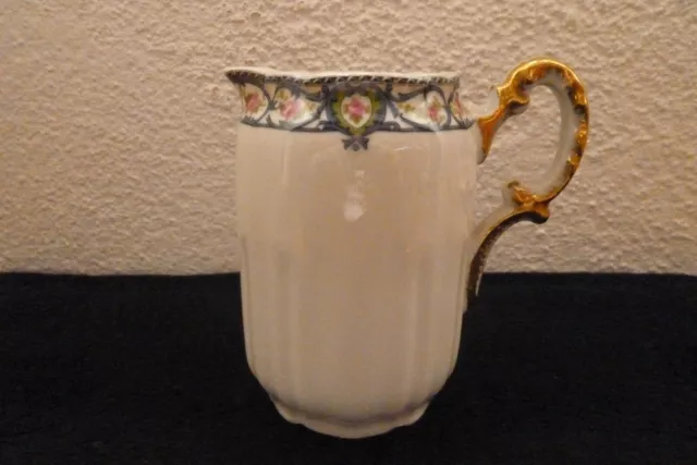 Pot à lait, crémier ou petit vase porcelaine fine Limoges William Guérin et Cie