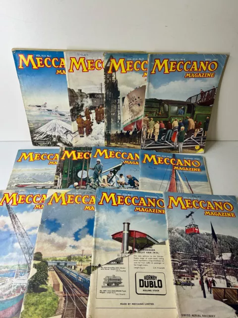 Bundle of 12 1960 Editions of Meccano Magazine - Please see pictures for details