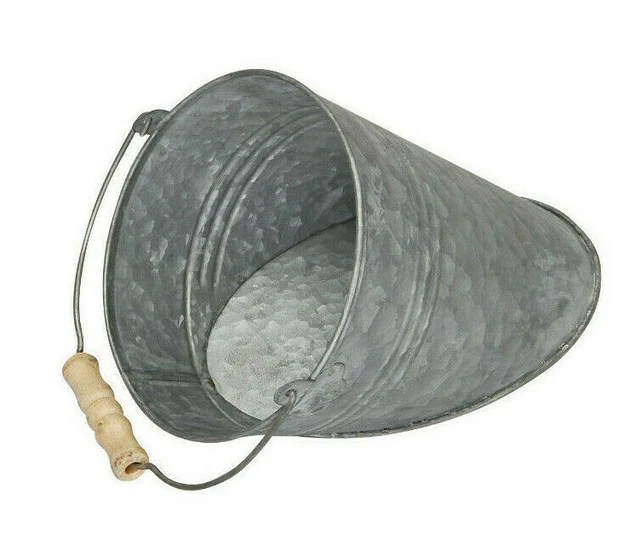 3er SET Blumentopf für die Wand Pflanzgefäß Wandtopf Zinkeimer Pflanztopf Gr."S"