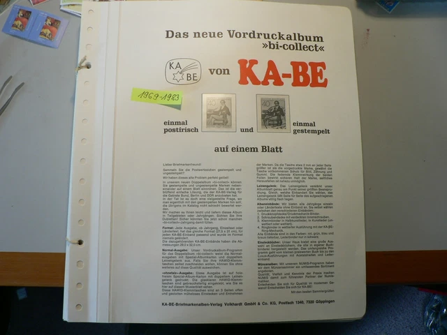 Briefmarken Sammlung auf Vordruckblätte Bund und Berlin ca.1969-83