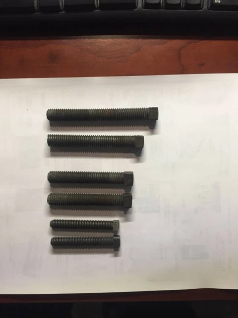 Square Head Set Screws 1: 1/2-13x4; 1: 1/2-13x3-1/2; 2: 1/2-13x3; 2: 3/8-16x2-1