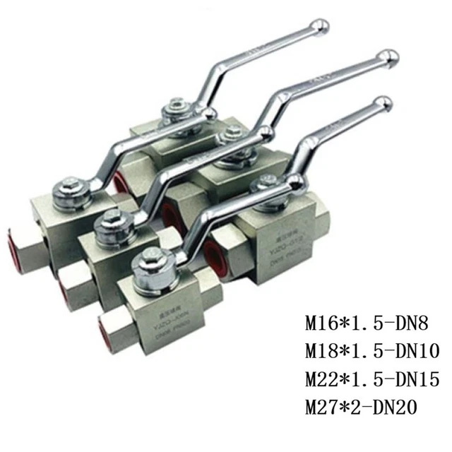 Controllo fluido efficiente con valvola a sfera ad alta pressione da M16*1 5 a M27*2 donna
