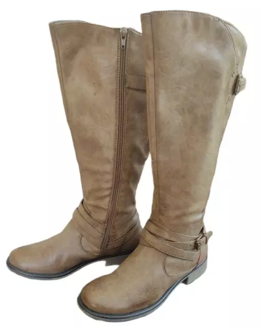 Baretraps Faux Leather Riding Boots Womens Size 7.5 M Susanna Knee High 2