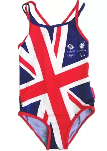 Girls Official Team GB Olympic Great Britain Swimming Costume Size 1 to 5 years