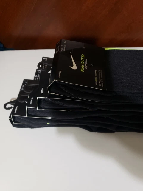 CHAUSSETTES HAUTES GENOU NIKE VAPOR 5 paires unisexes M (6-8) W (6-10) VENTE AU DÉTAIL 75,00 $ taille M 3